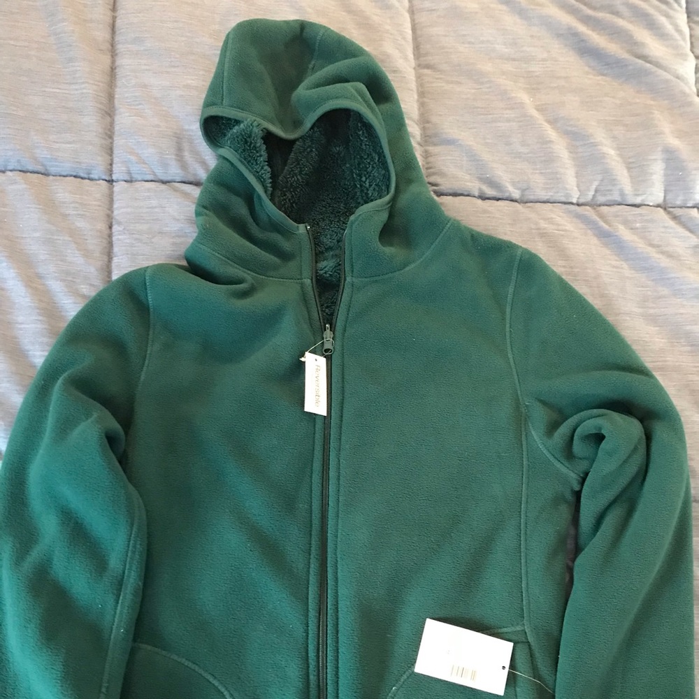 NWT Laura Scott reversible hooded zip up jacket